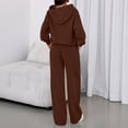 thumbnail image 3 of Women's 2 Piece Outfits Fall Sweatsuits Oversized Hoodies Wide Leg Sweatpants Tracksuits Lounge Matching Sets, 3 of 5