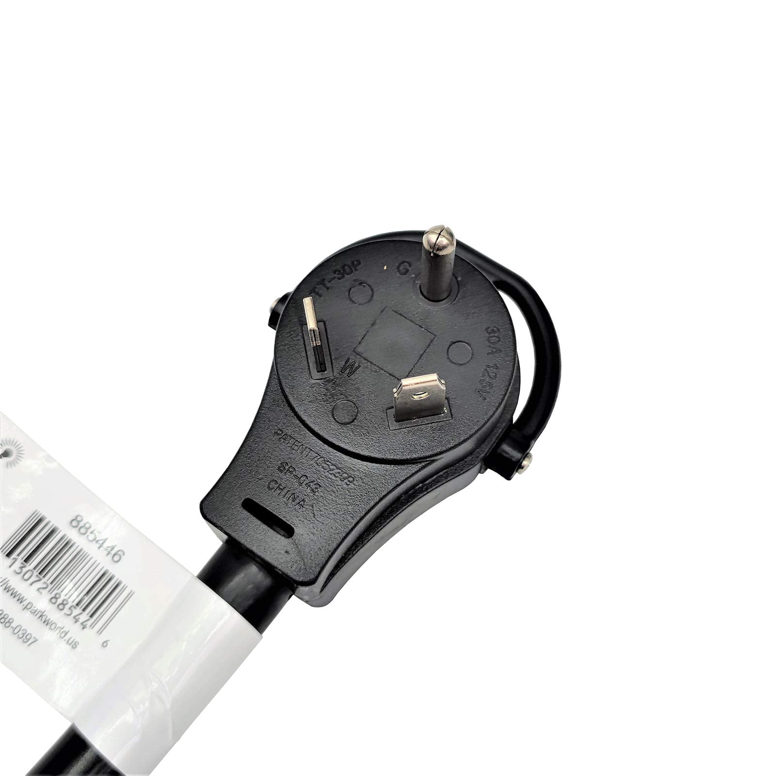 Parkworld 885446C NEMA TT-30P to L14-30R Adapter Cord, RV 30A TT-30 Male Plug with Handle to Generator 30A 4-Prong L14-30 Female Receptacle (36 Foot)
