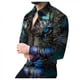 thumbnail image 4 of Chaqueta casual de camisa de solapa estampada a cuadros estampada en contraste para hombre Pompotops  oipoqjl12688, 4 of 7