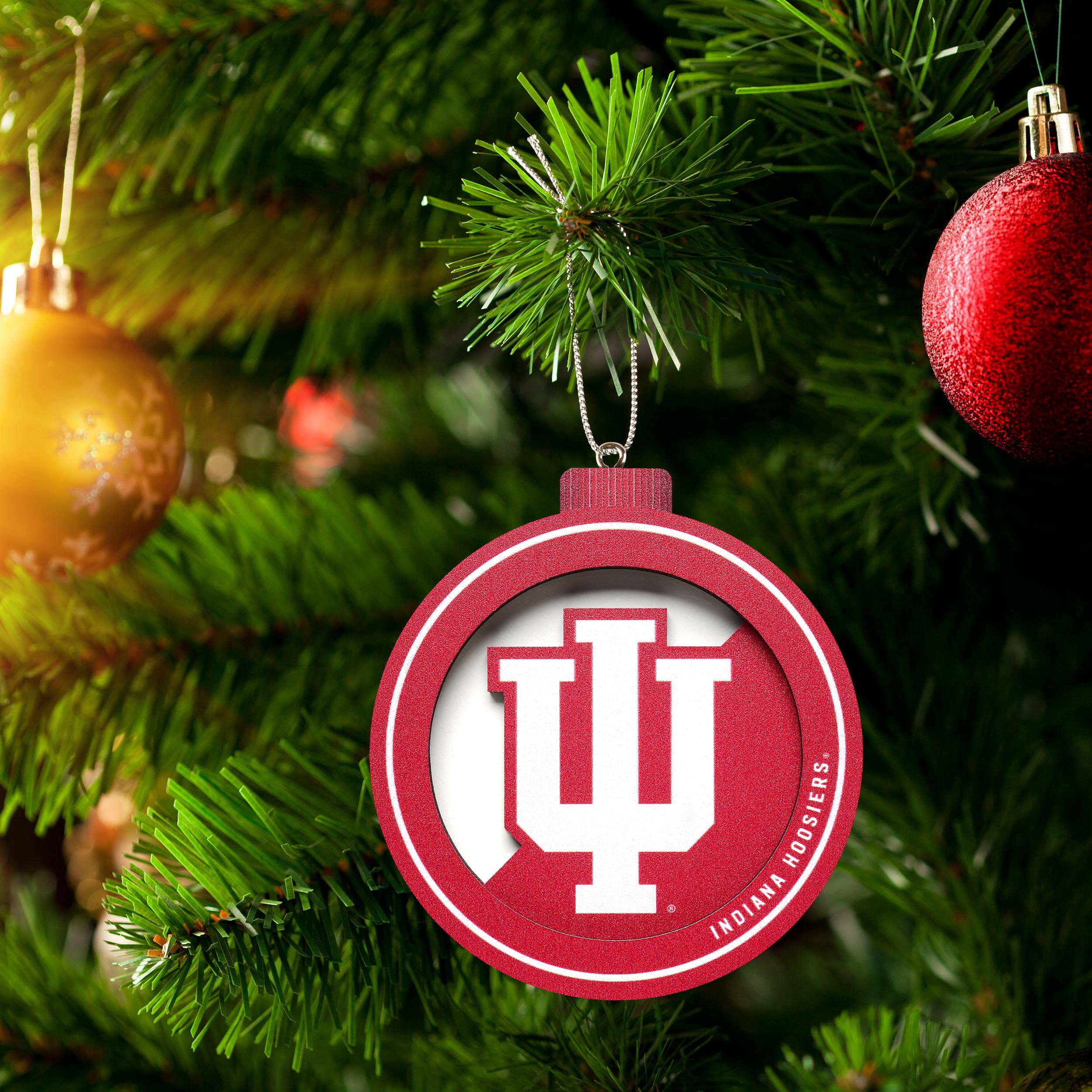 YouTheFan NCAA Indiana Hoosiers 3D Logo Series Ornament