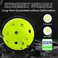 thumbnail image 3 of 40 Holes Outdoor Pickleballs - outdoor Court Pickleball Balls - 3 Pack, 12 Pack + Bulk 100 Pack of Pickleballs, 3 of 7