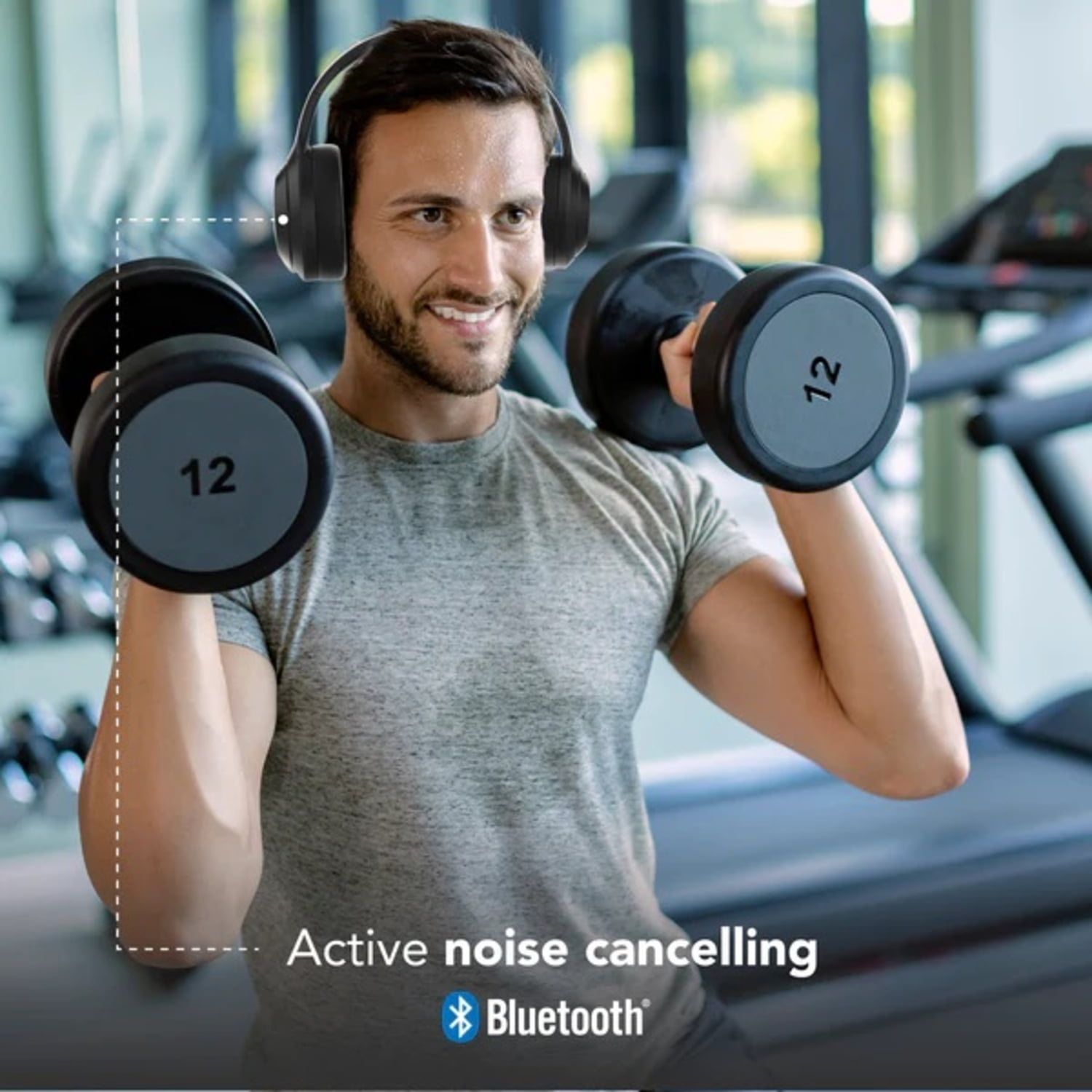AIWA ARC-2 Noise Cancelling Over Ear Wireless Headphones with 45 Hour battery life