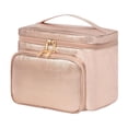 thumbnail image 1 of Organizador de maquillaje de la bolsa de maquillaje de viaje con 2 divisores extraíbles de la bolsa de lavado de viajes portátiles Case cosmética para, 1 of 8