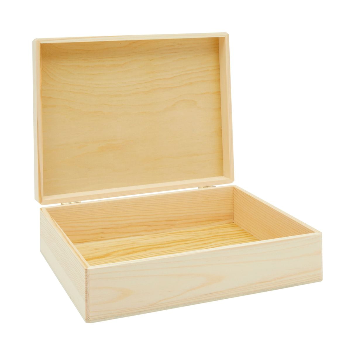1 x Plain Wooden Natural Jewellery Chest Keepsake Box Trinket Storage KFR Large 