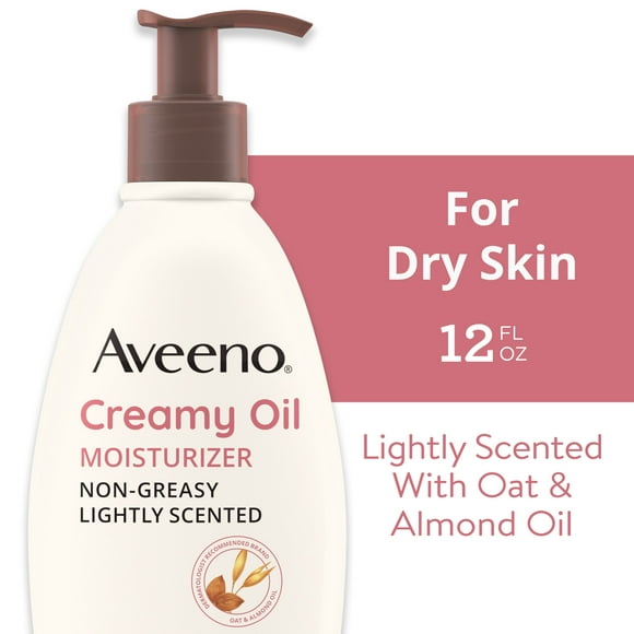 Aveeno Creamy Oil Body Moisturizer for Dry Skin, Non-Greasy, 12 fl. oz
