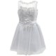 thumbnail image 1 of Lace Bridesmaid Party Dress Short Prom Dress Evening Dress Slim Bridesmaid Dress Wedding Pageant Dresses (Grey, Size L), 1 of 2