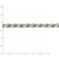thumbnail image 4 of Sterling Silver 7mm Diamond-Cut Rope Chain (20 X 7) Made In Italy qdc140-20, 4 of 5