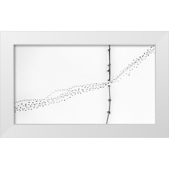 Xu, Mei 14x10 White Modern Wood Framed Museum Art Print Titled - Entrance Exit