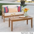 thumbnail image 5 of Afuera Living Modern / Contemporary Outdoor Teak Loveseat & Coffee Table Set, 5 of 11