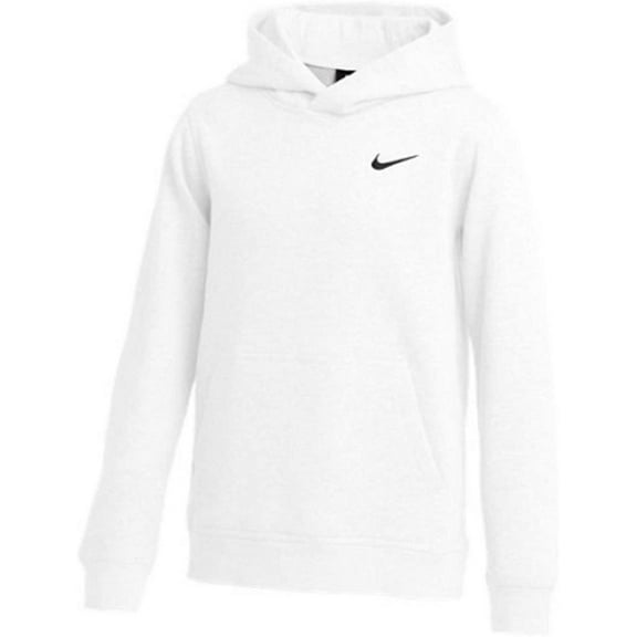 Nike Youth Fleece Pullover Hoodie White, Medium