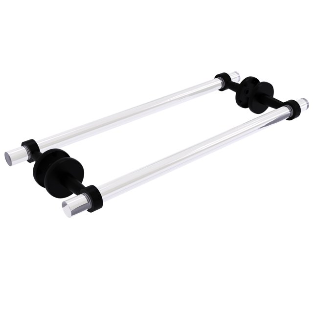 Allied Brass Clearview Collection 18 Inch Back to Back Shower Door Towel Bar - Matte Black