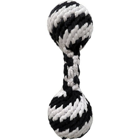 - Super Scooch Braided Rope Squeaker Dumbbell Dog Toy, 12