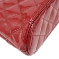 thumbnail image 6 of Pre-Owned Chanel Coco Quilted Calfskin Patent Leather Clutch With Chain Red, 6 of 14