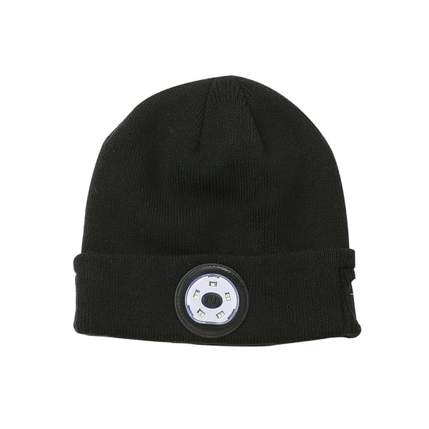 Bright Knit 5 Led Beanie Hat Con Luz Usb Recargable Lighted Headlamp Torch Cap Winter Running Gear Regalo Para Hombres, Papá, Mujeres Eigraketly OD010258-01