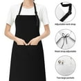 thumbnail image 4 of Kdxio Black Apron with Pockets Adjustable Kitchen Aprons for Men Women Waterproof Aprons for Cooking,Drawing,Crafting, Baking Household Cleaning, 4 of 8