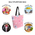 thumbnail image 7 of FORMRS Womens Canvas Tote Bag with Zipper Inner Pocket Shoulder Handbag, Love Connection, 7 of 7