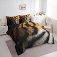 thumbnail image 3 of jejeloiu Tiger Pattern 7-Piece Twin Bedding Sets,Jungle Animal Bedding Comforter Set,Abstract Stripe Lines Sheet Sets For Men Women,Ultra Soft Home Decor Reversible, 3 of 8