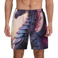 thumbnail image 2 of Picia Dragon pattern Mens Swim Trunks with Compression Liner Stretch Beach Shorts Quick Dry with Zipper Pockets No-Chafing Board Shorts-3X-Large, 2 of 9