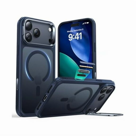 1997 for iPhone 17 Pro Case with Stand, Camera Control Cover Compatible with MagSafe, Military-Grade Drop Protection Magnetic Phone Case for iPhone 17 Pro, Scratch-Resistant Back Cover, Frosted Blue