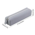thumbnail image 3 of SLYNSHome Silicone Makeup Brush Storage Bag Portable Leakproof Reusable Clear Travel Organizer Case - Gray, 3 of 7