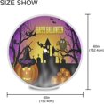 thumbnail image 3 of Coolnut Funny Halloween Pumpkin Round Tablecloth 60", Waterproof Table Cloths with Umbrella Hole and Zipper,Party Patio Table Covers for Outdoor Backyard /BBQ/Picnic, 3 of 7