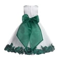 thumbnail image 2 of Ekidsbridal Ivory Tulle Floral Rose Petals Flower Girl Dress Communion Baptism Ceremonial Gown Formal Photoshoot 007 10, 2 of 3