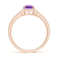 thumbnail image 2 of ANGARA Natural 0.9 Ct. Amethyst with Diamond Halo Engagement Ring in 14K Rose Gold for Women (Ring Size: 3.5), 2 of 9