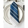 thumbnail image 2 of Hokiten Kitchen Dinner Napkins Set of 4 Lake Blue Stripes Cloth Napkins Reusable Washable Table Napkins for Weddings Cocktail Parties Holiday Table Decor 20x20 Inch, 2 of 8