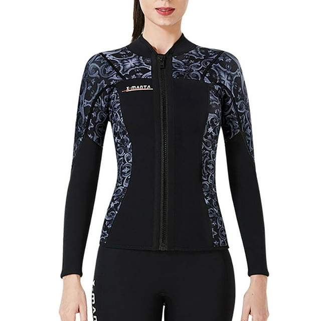 Soidarity BUCEO SAIL 3MM Traje de neopreno Tops Trajes de neopreno de primera Protección Trajes de buceo Canoa Buceo para aeróbic acuático Deportes acuáticos mujer gris S Soidarity OD003290-16
