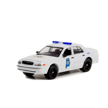 2008 Ford Crown Victoria Police Interceptor, White - Greenlight 30351 - 1/64 scale Diecast Car