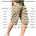 thumbnail image 3 of Short Cargo Ample Garçon Jambe Droite Short Cool Poche à Rabat Lettre Patchée Court Marine 9-10 Ans, 3 of 9