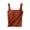 Brown, variant on POIUYTR Women's Cotton Camisole Tank Top with Built-in Shelf Bra Workout Tank Tops for Women Square Neck Padded Crop Tops
