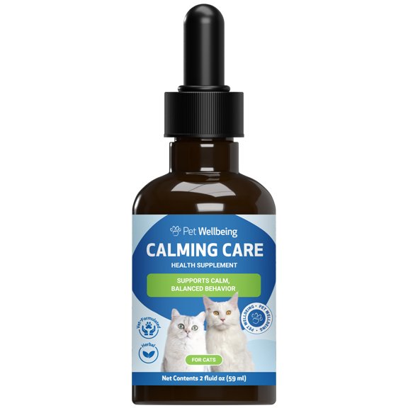 Pet Wellbeing Natural Support for Cat Anxiety and Stress - Calming Care 2oz (59ml)