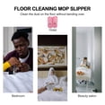 thumbnail image 4 of Zoyueyie 1 Pair Furry Stripes Floor Cleaning Slippers Detachable Bottom Mopping Slipper - Size S 35-37 (Pink), 4 of 10