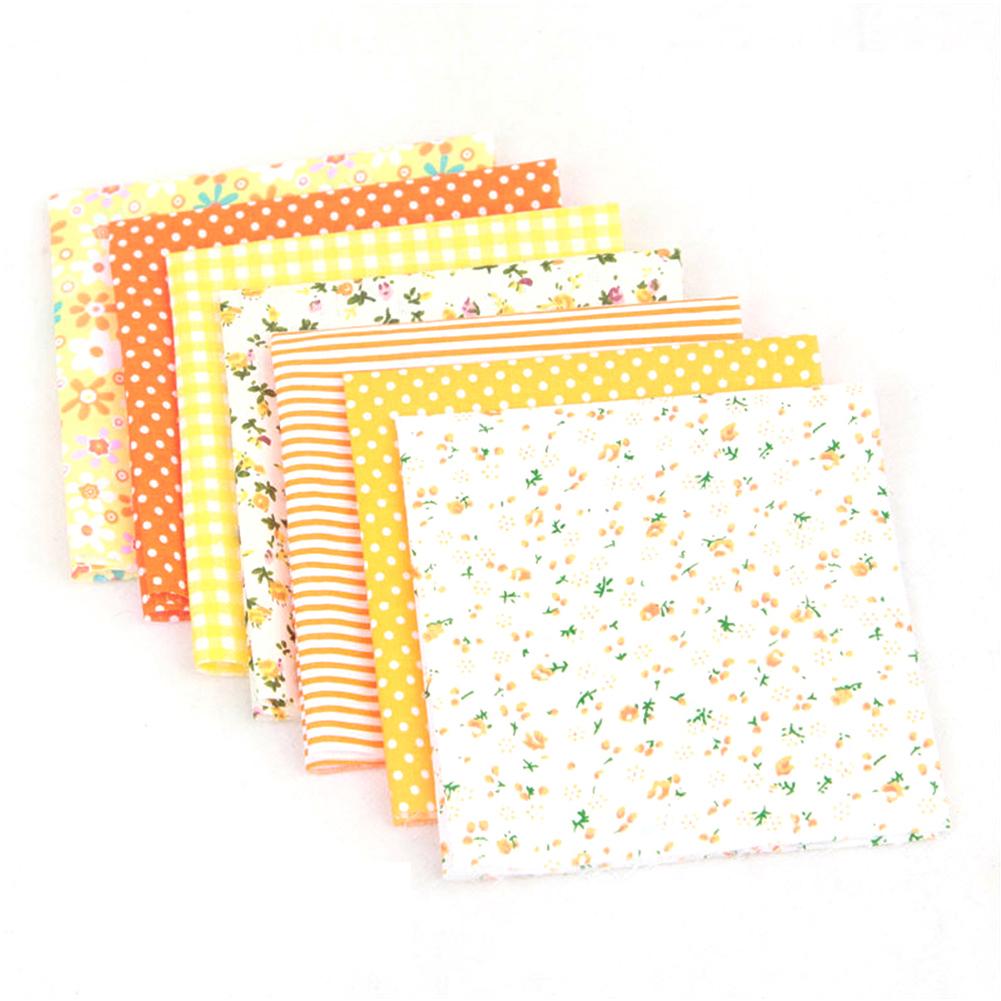 7PCS 100/% Cotton Fabric Assorted Pre-Cut Fat Quarters Bundle DIY Decor 25*25cm