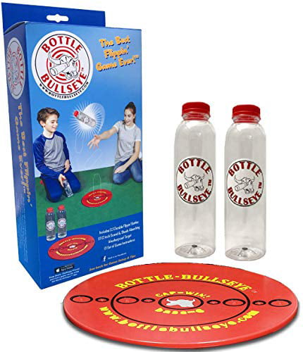 picnics Play Almost Anywhere: Parties Tailgating Bottle-Bullseye™ Official Travel Kit Durable Weatherproof Target & Bottles are Made in The USA!! Fun Indoor & Outdoor Game Like Darts Camping 