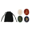 thumbnail image 2 of Reiki Balancing Stones, Hand Engraved Palm Size 4Pcs Chakra Stones  For Ritual, 2 of 8