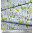 thumbnail image 3 of Soimoi Polyester Crepe Fabric Floral & Bird Cartoon Print Fabric by Yard 42 Inch Wide, 3 of 3