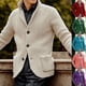thumbnail image 3 of Suéter de hombre de corte entallado con cuello alto de punto, cárdigan de otoño e invierno, abrigo de talla grande para hombre, 3 of 6