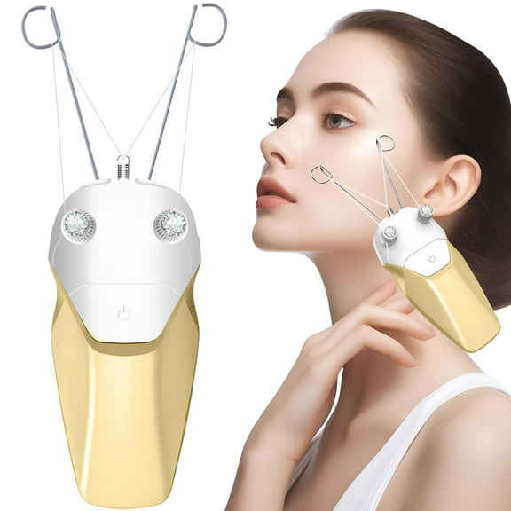 ACDANC Facial Hair Removal for Women,Hair Removal Device,Threading Hair Removal for Women Automatic Threader Machine Epilator for Fine Hairs on Face,Chin,Gold