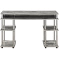 thumbnail image 3 of Convenience Concepts Designs2Go Writing Desk in Faux Birch Gray Wood Finish, 3 of 6