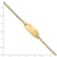 thumbnail image 3 of Real 14kt Yellow Gold Oval Curb ID Chain Bracelet; 7 inch; Lobster Clasp; for Adults and Teens; for Women and Men, 3 of 3
