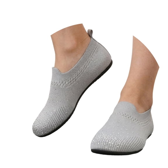 Win s Way Women's Slip-On Sneakers for Yoga, Breathable Home Gym Fitness Training Walking Shoes