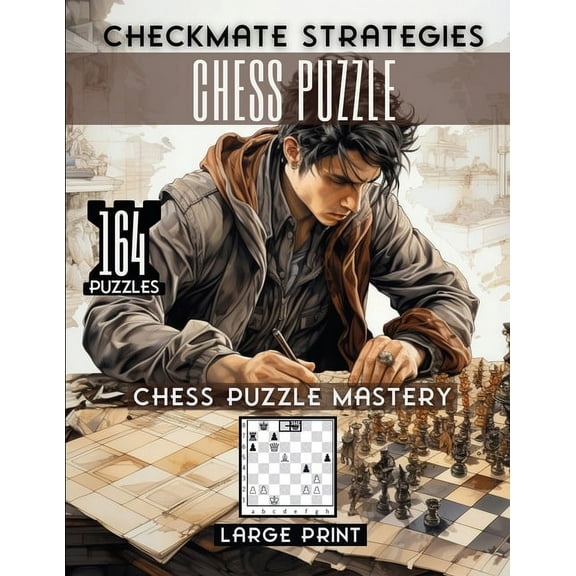 Checkmate Strategies Chess Puzzle: Chess Puzzle Mastery, (Paperback)