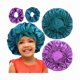 thumbnail image 1 of wonima11 2+2 Satin Bonnets with Scrunchies for Kids, Cute Hair Bonnets for Girls Sleeping Curly Hair, B, 1 of 1