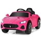 thumbnail image 1 of Costway Coche para niños de 12 V con licencia Maserati GranCabrio con control remoto y luces rosa, 1 of 5