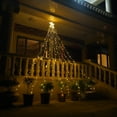 thumbnail image 4 of LED Christmas Tree Solar String Lights Hanging Tree Lights Romantic Garden Outdoor Pentagram Waterfall Lights, 4 of 8