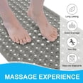 thumbnail image 5 of Buganda Bath Mat for Tub Non Slip, Extra Long Bath Mat with Drain Holes and Suction Cups, Machine Washable Shower Mat, 39"x15", Clear Grey, 5 of 9