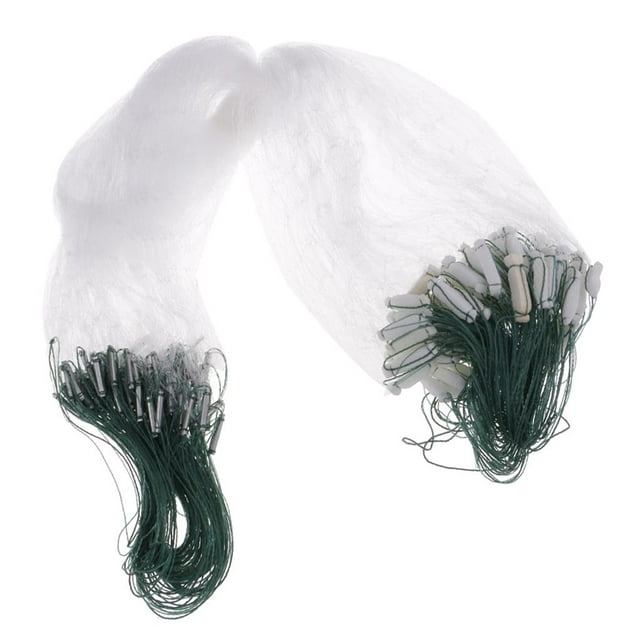koolsoo Fishing Net with Float Fish Trap Monofilament Mesh Gill Hole Size 2x2cm