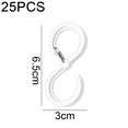 thumbnail image 2 of 25 PCS S Hooks for Hanging - S Shaped Hooks for Kitchen Utensil and Closet Rod - S Hooks for Hanging Plants, Pots and Pans, Bags - Heavy Duty Rustproof Safety Buckle Design, 2 of 5